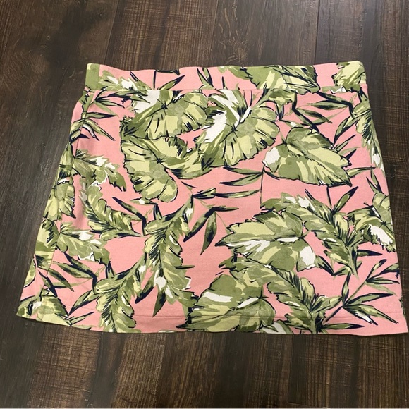 Jones New York XL Palm Leaf Skort Knit Pink Green - Picture 7 of 9